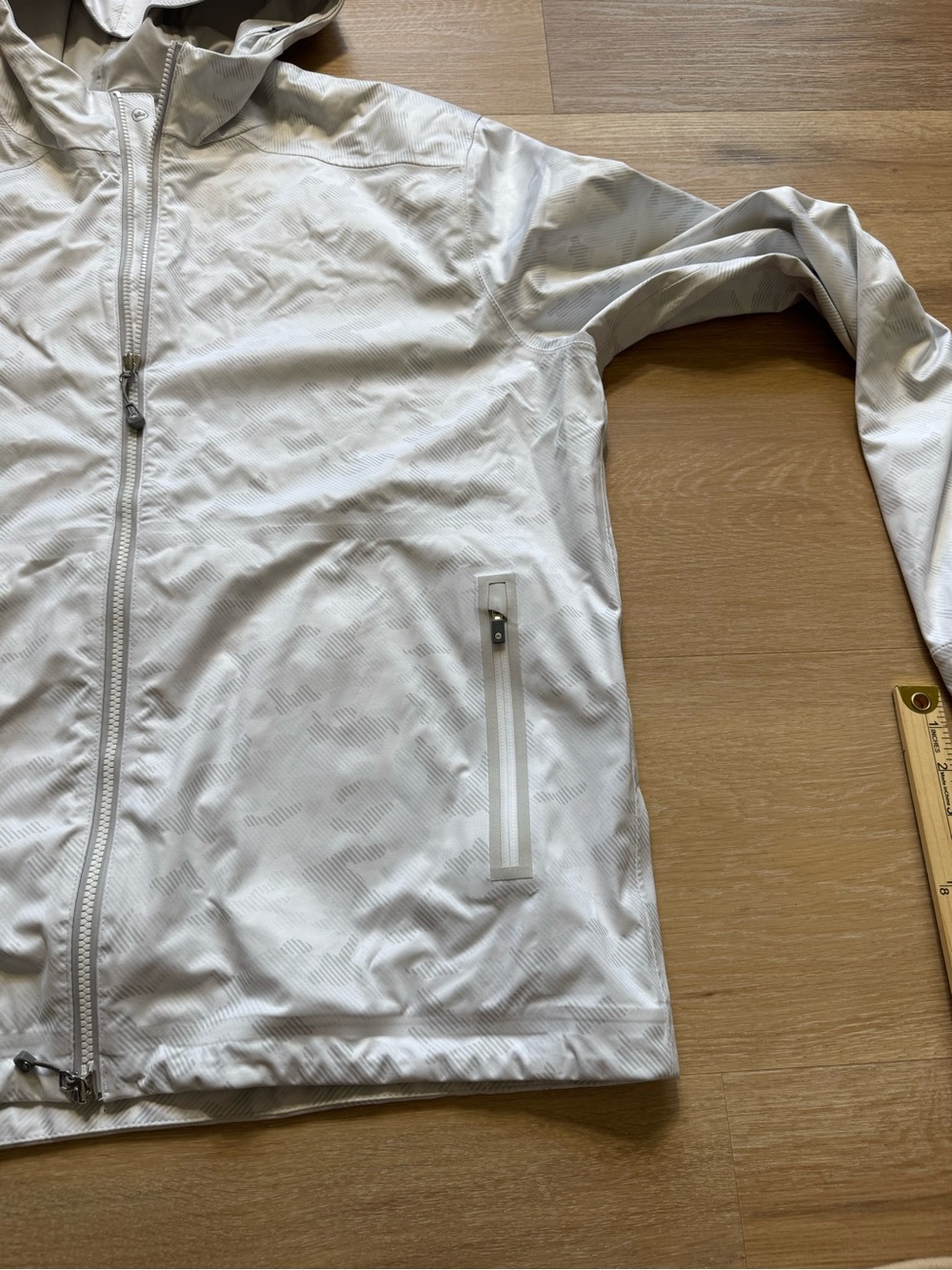 Peter Millar White Hooded Windbreaker Jacket - Picture 9 of 11